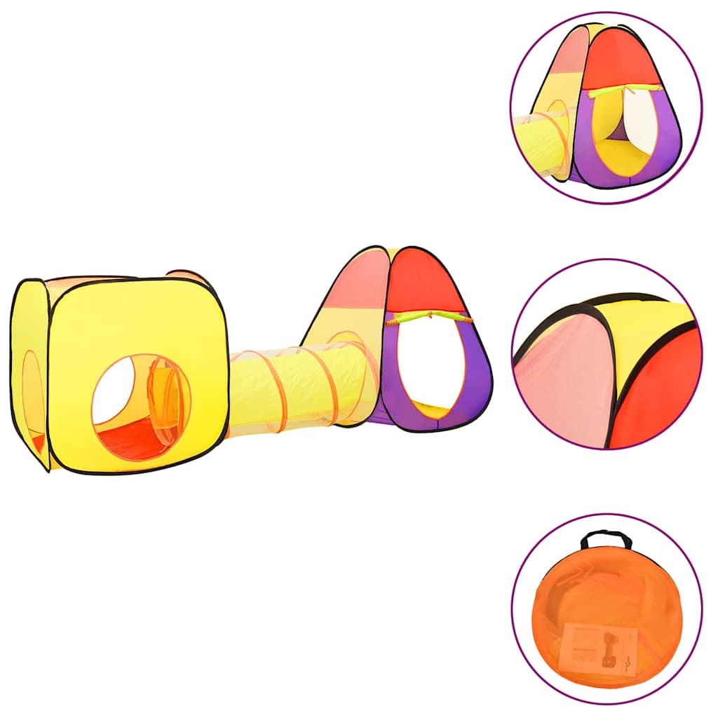 Tienda de juego para niños Vidaxl con 250 bolas de 255x80x100 cm de color multicolor