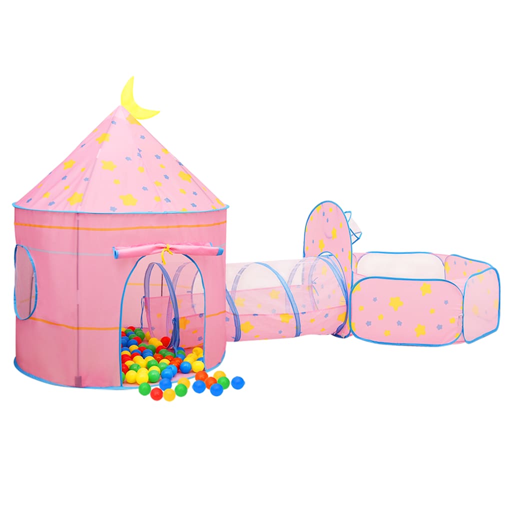 Tenda da gioco per bambini Vidaxl con 250 palline 301x120x128 cm rosa