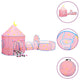 Tenda da gioco per bambini Vidaxl con 250 palline 301x120x128 cm rosa