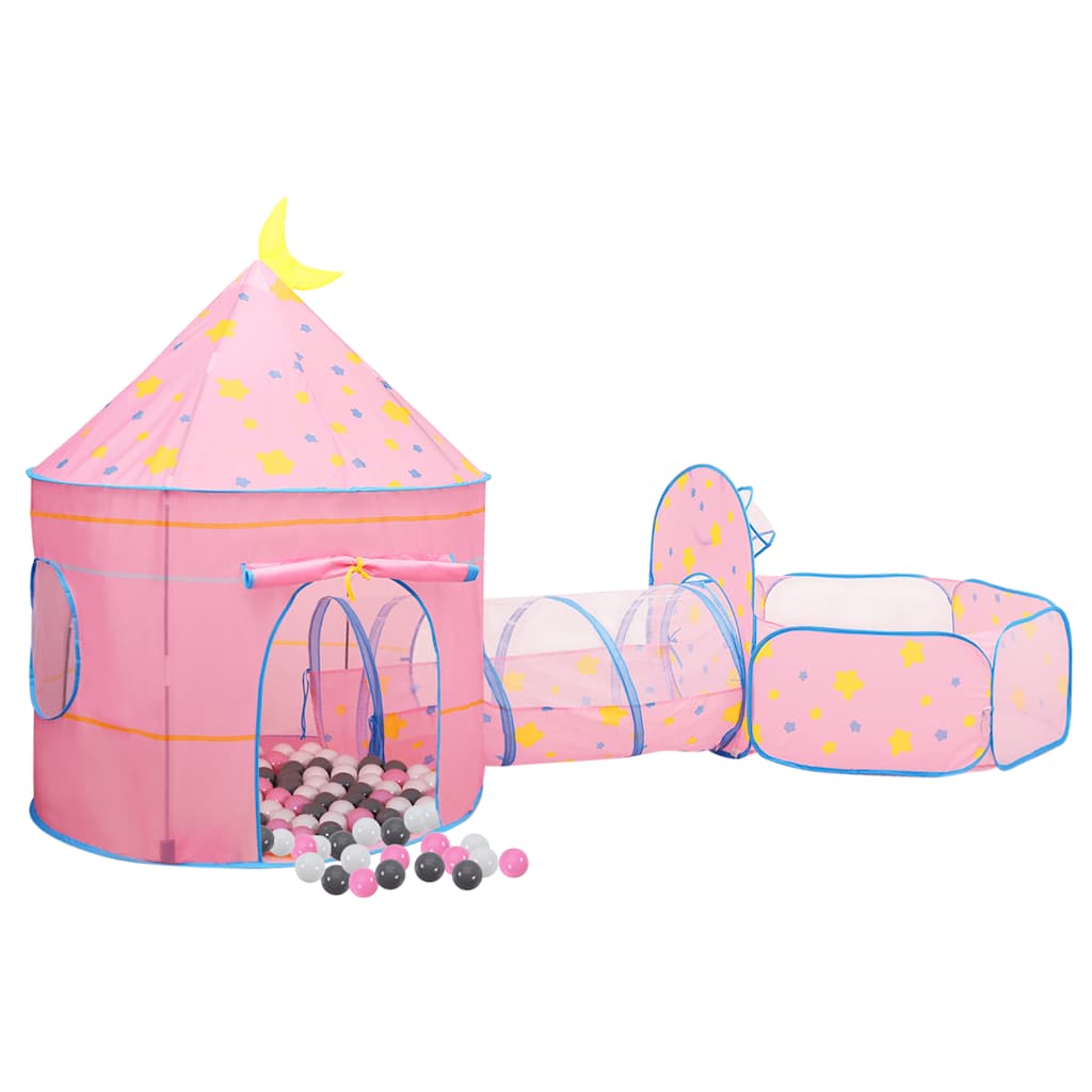 Tenda da gioco per bambini Vidaxl con 250 palline 301x120x128 cm rosa