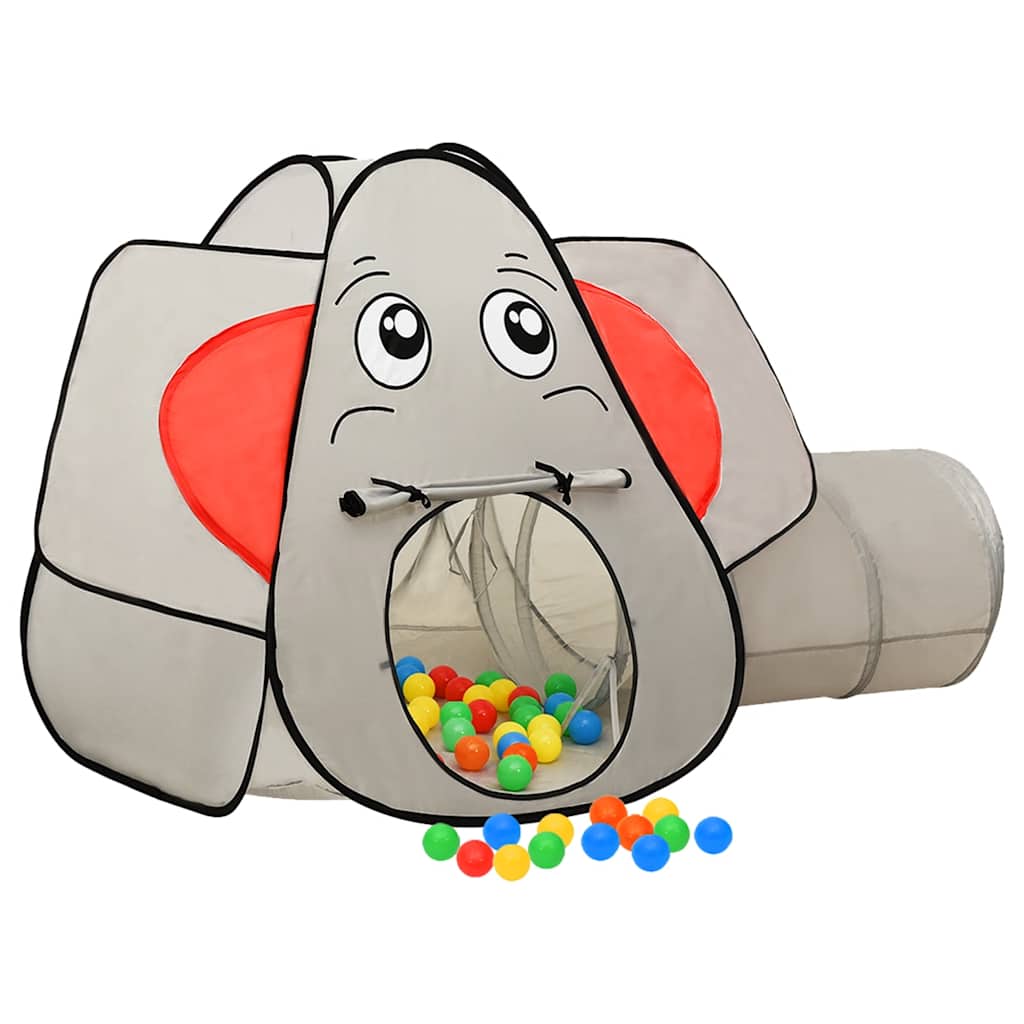 Vidaxl Tenda da gioco per bambini con 250 palline Elefante 174x86x101 cm Grigio