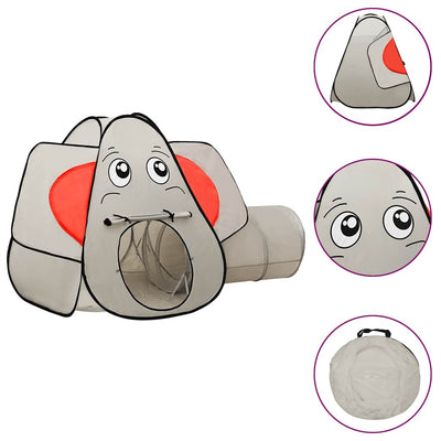 Vidaxl Tenda da gioco per bambini con 250 palline Elefante 174x86x101 cm Grigio
