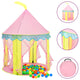 Vidaxl Children's Play Tent con 250 bolas 100x100x127 cm rosa