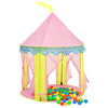 Tenda da gioco per bambini Vidaxl con 250 palline 100x100x127 cm rosa