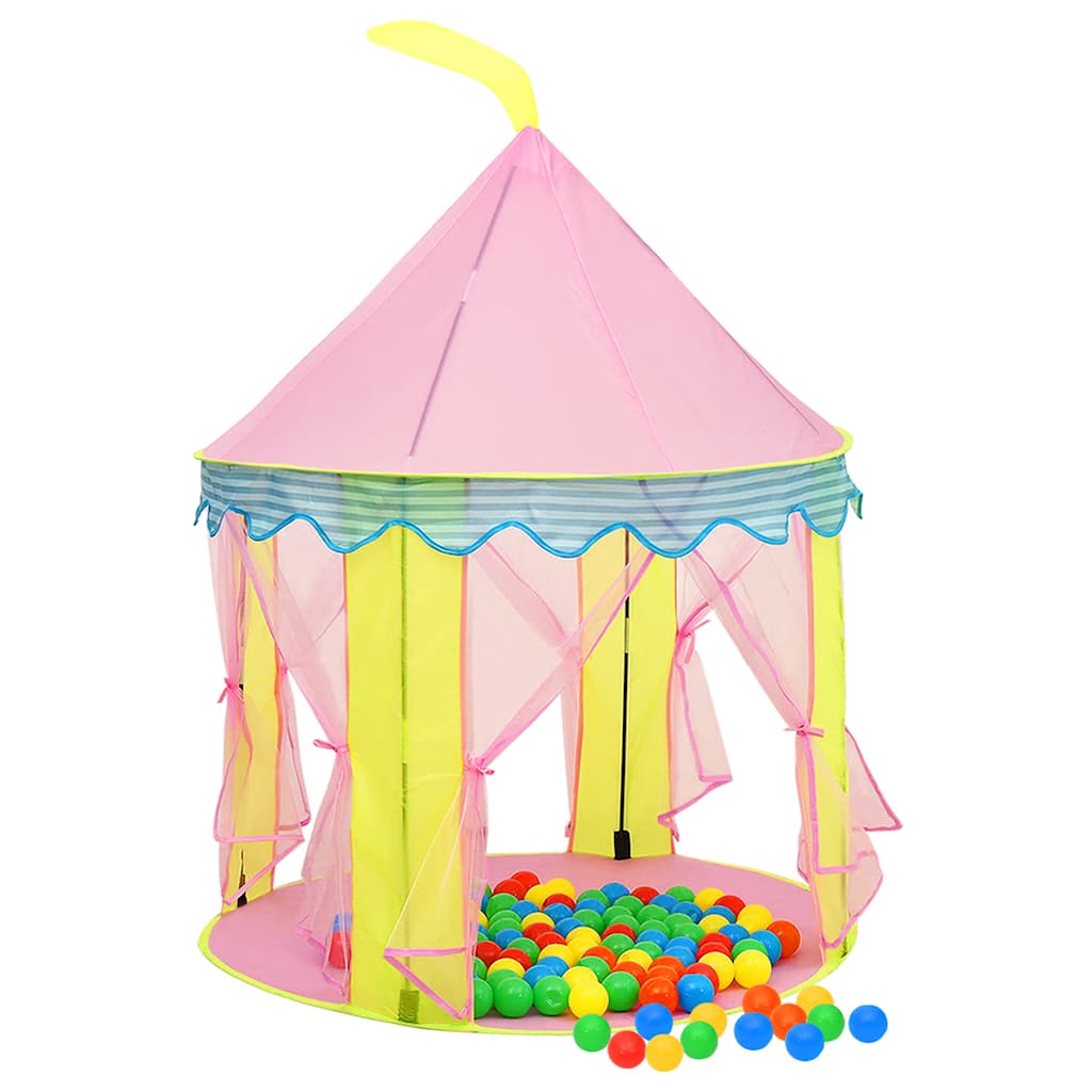 Vidaxl Children's Play Tent con 250 bolas 100x100x127 cm rosa