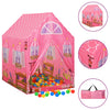 Vidaxl Children's Play Tent con 250 bolas 69x94x104 cm rosa