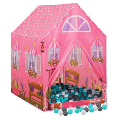 Tenda da gioco per bambini Vidaxl con 250 palline 69x94x104 cm rosa