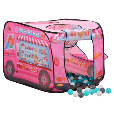 Tenda da gioco per bambini Vidaxl con 250 palline 70x112x70 cm rosa