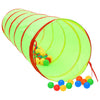 Vidaxl kinderspeeltunnel met 250 ballen 175 cm polyester groen