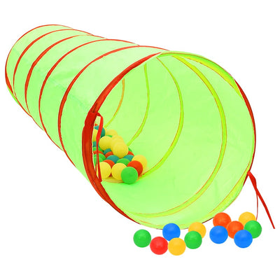 Vidaxl Tunnel di gioco per bambini con 250 palline da 175 cm in poliestere verde