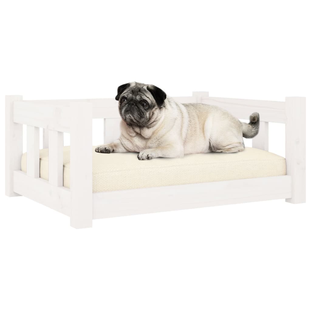 Vidaxl Dog Basket 65.5x50.5x28 cm Pino solido bianco