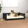 Canasta de perros de Vidaxl 95.5x65.5x28 cm de pino sólido negro