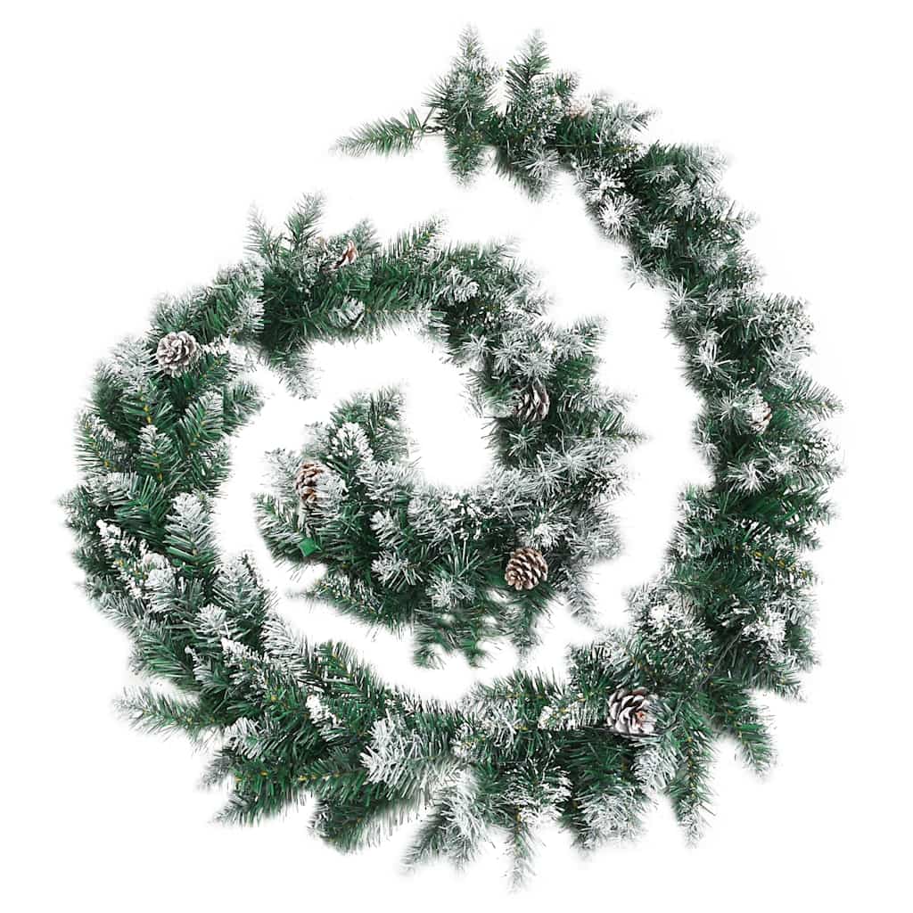 Vidaxl Ghirlanda di Natale con luci a LED 2,7 m PVC verde