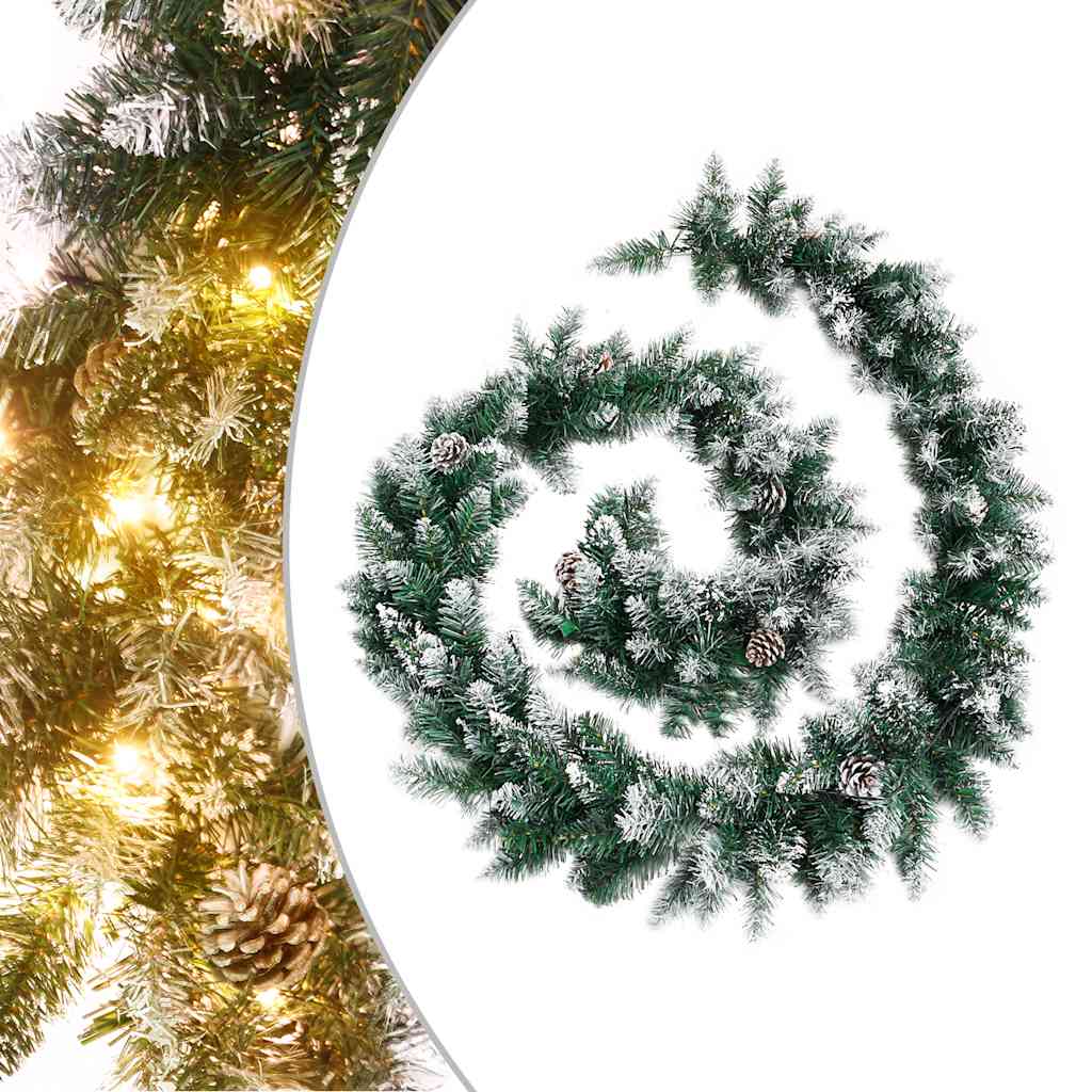 Vidaxl kerstslinger met led-lampjes 2,7 m pvc groen