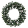 Vidaxl kerstkrans met led-lampjes 60 cm pvc groen
