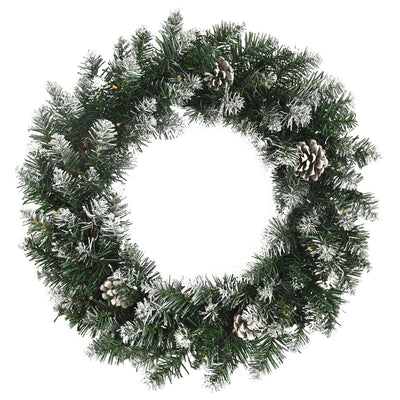 Vidaxl Christmas Greath con luci a LED 60 cm PVC Verde