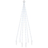 Vidaxl Flagpole Christmas Tree 108 LED White Cold 180 cm