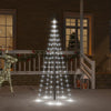 Vidaxl Flagpole Árbol de Navidad 108 LED White fría 180 cm