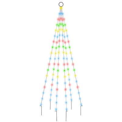 Vidaxl Flagpole Christmas Tree 108 LED multicolore 180 cm