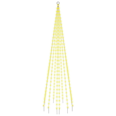 Vidaxl Flagpole Christmas Tree 310 LED White White 300 cm