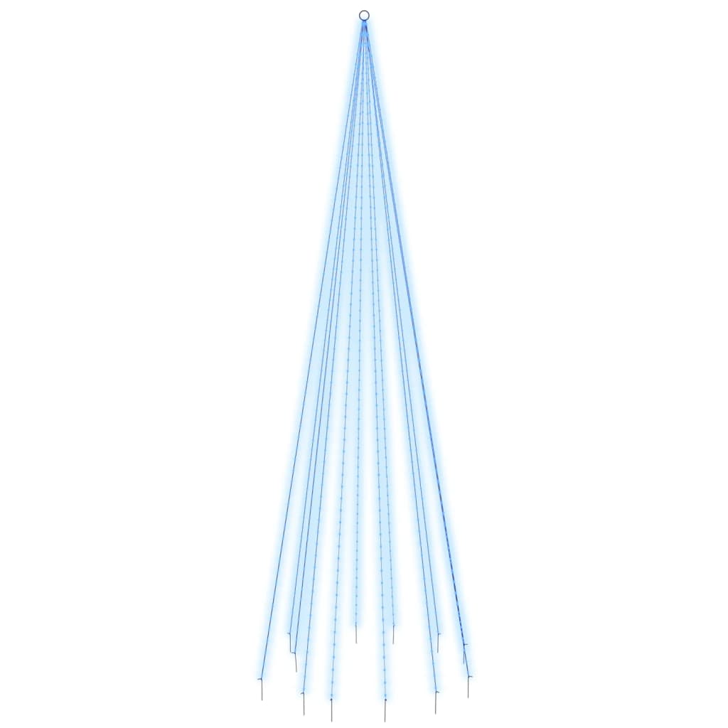 Vidaxl Flagpole Christmas Tree 732 LED Blu 500 cm