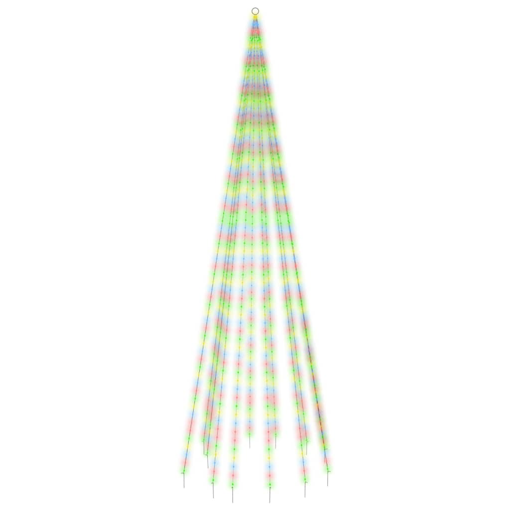 Vidaxl Vlaggenmast Tree di Natale 732 LED multicolore 500 cm