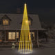 VidaXL asta árbol de Navidad 1134 LEDs blanco cálido 800 cm