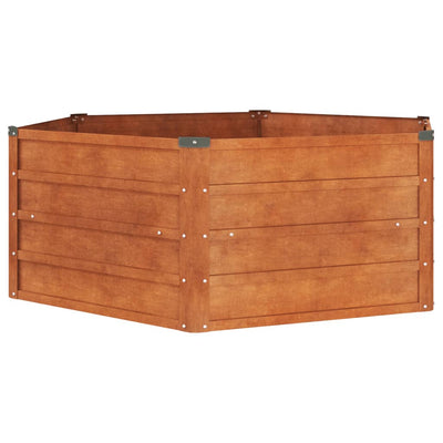 Vidaxl fioriera raccolta 129x129x45 cm acciaio corten arrugginito