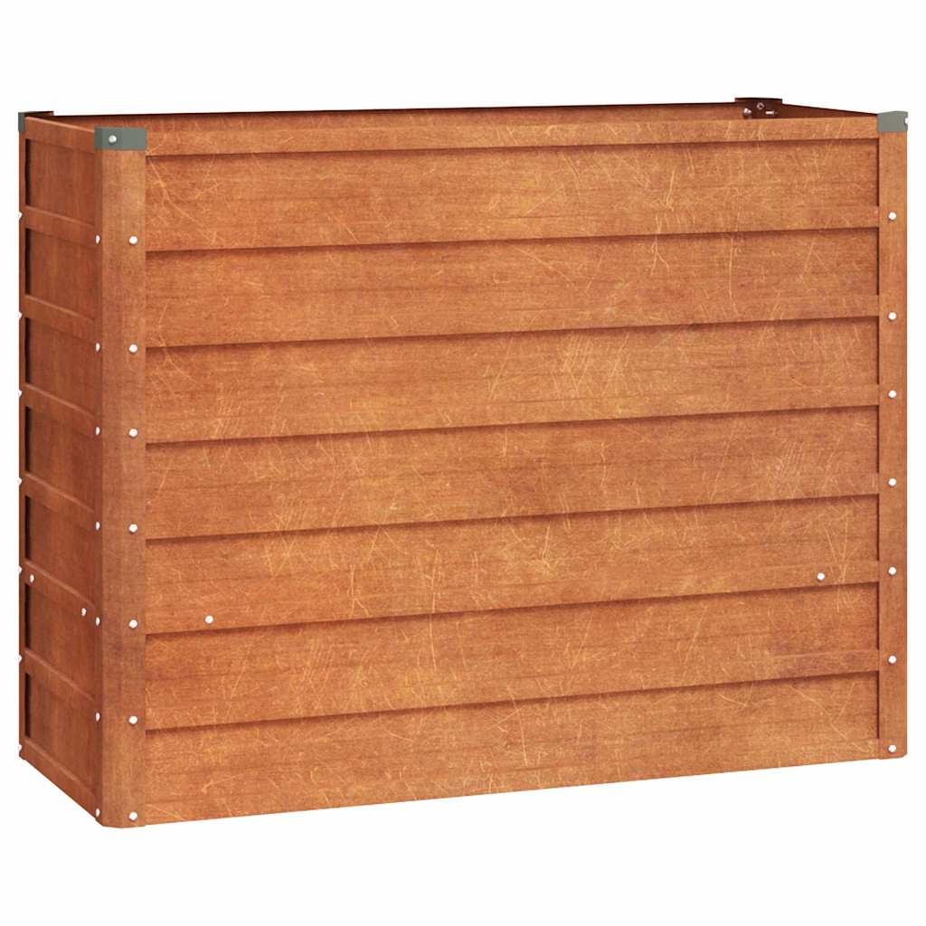 Plantador Vidaxl elevado 100x40x77 cm Corten Steel Rusty