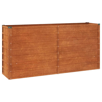 Vidaxl fioriera raccolta 160x40x77 cm acciaio corten arrugginito