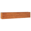 Plantador Vidaxl elevado 240x40x45 cm Corten Steel Rusty