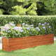 Plantador Vidaxl elevado 240x40x45 cm Corten Steel Rusty