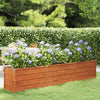 Plantador Vidaxl elevado 240x40x45 cm Corten Steel Rusty