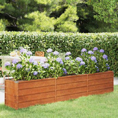 Vidaxl fioriera raccolta 240x40x45 cm acciaio corten arrugginito
