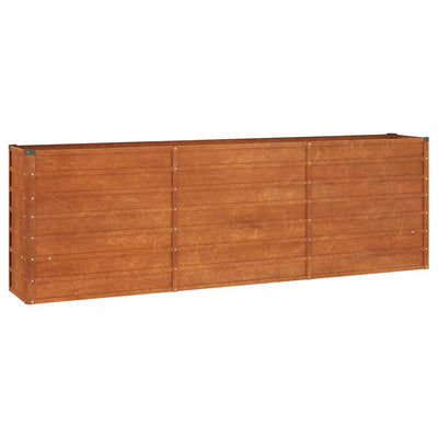 Vidaxl fioriera raccolta 240x40x77 cm in acciaio corten arrugginito