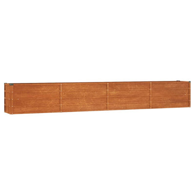 Fioriera vidaxl inserita 320x40x45 cm acciaio corn arrugginito