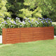 Plantador Vidaxl elevado 320x40x77 cm Corten Steel Rusty