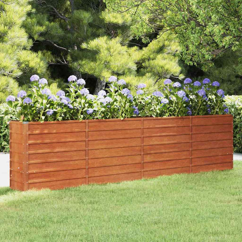 Vidaxl fioriera raccolta 320x40x77 cm acciaio corn arrugginito