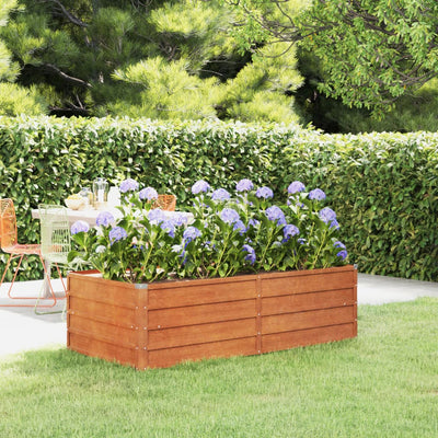 Vidaxl fioriera raccolta 160x80x45 cm acciaio corten arrugginito