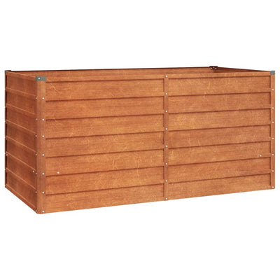 Vidaxl fioriera raccolta 160x80x77 cm in acciaio corten arrugginito