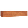Vidaxl fioriera raccolta 240x80x45 cm in acciaio corten arrugginito