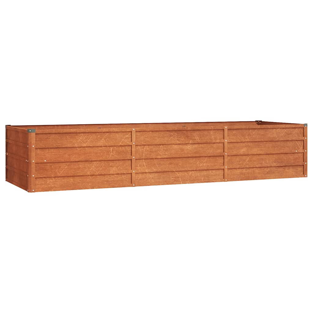 Plantador Vidaxl elevado 240x80x45 cm Corten Steel Rusty
