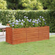 Plantador Vidaxl elevado 240x80x77 cm Corten Steel Rusty