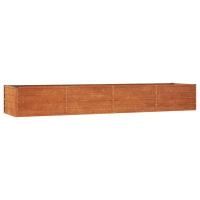 Fioriera vidaxl inserita 320x80x45 cm in acciaio corten arrugginito