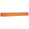 Plantador Vidaxl elevado 400x80x45 cm Corten Steel Rusty