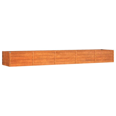 Vidaxl fioriera raccolta 400x80x45 cm acciaio corten arrugginito