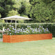 Plantador Vidaxl elevado 400x80x45 cm Corten Steel Rusty