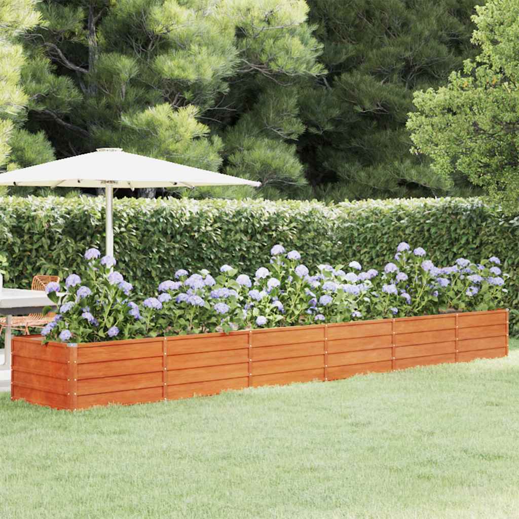 Vidaxl Planter Insertar 480x80x45 cm Corten Steel Rusty