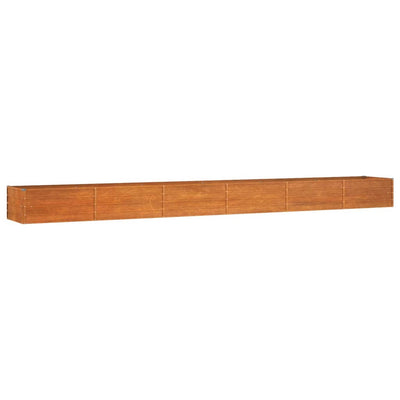 Vidaxl fioriera raccolta 600x80x45 cm in acciaio corten arrugginito