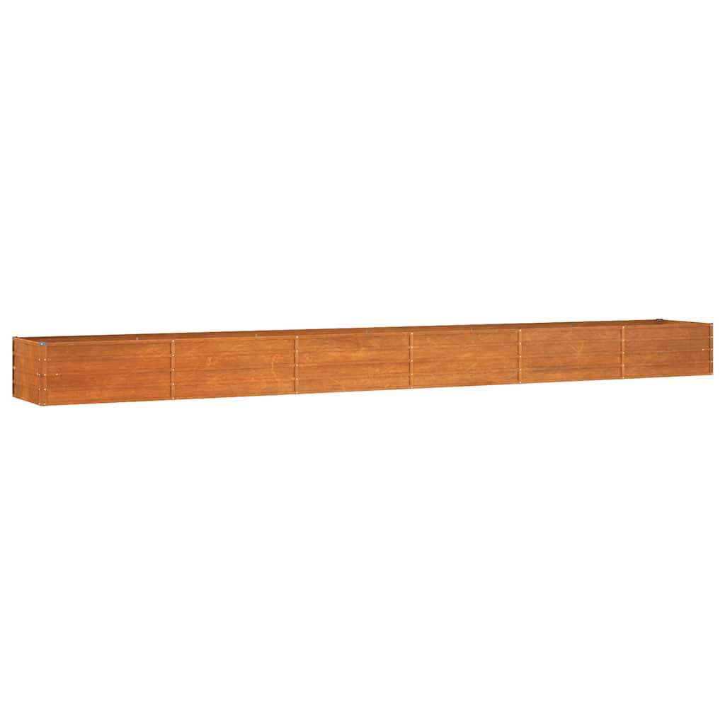 Plantador Vidaxl elevado 600x80x45 cm Corten Steel Rusty